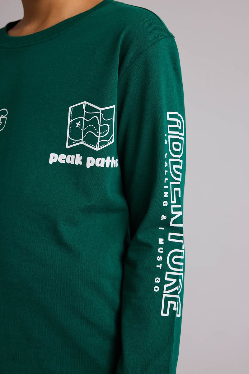 DeFacto Green Boy Boy Regular Fit 2 Piece Pajama Set Casual - Image 4